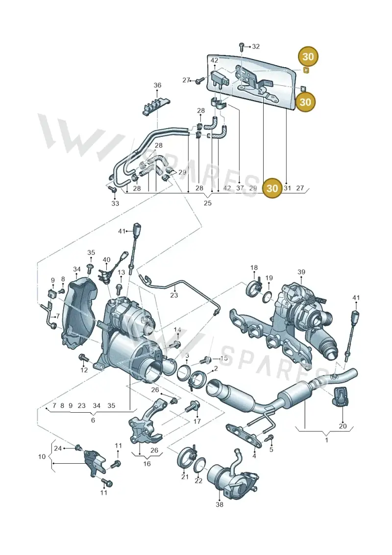 06F971842 — Volkswagen T-Cross 1,0 (2018-2024) diagram 837253500, position 30
