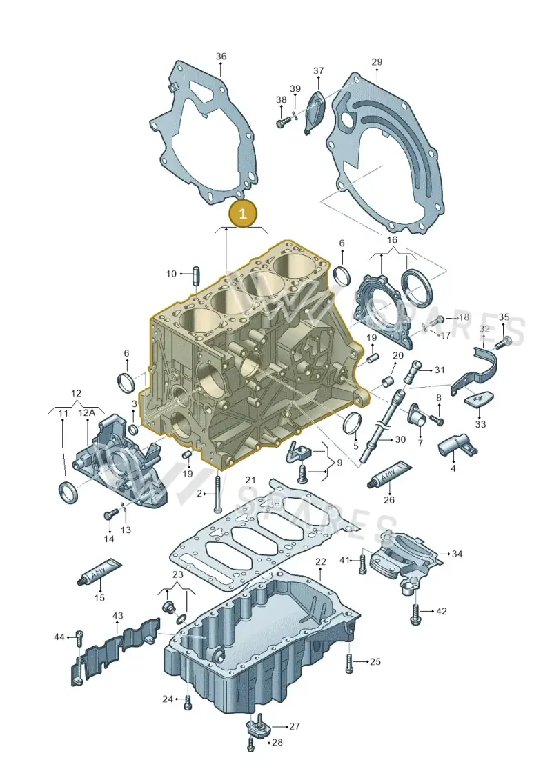 06G103011B — Volkswagen JETTA                  06> (2006-) diagram 249103150, position 1