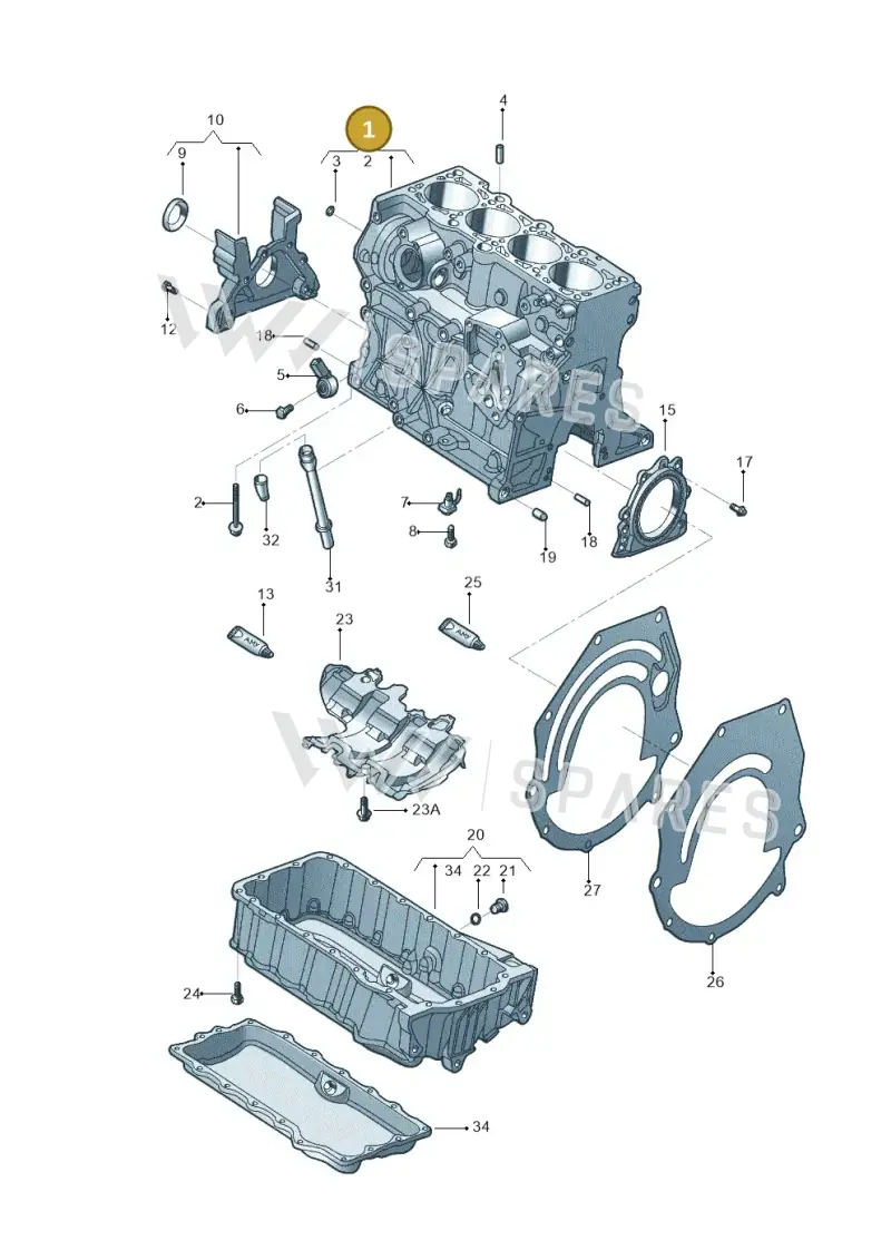 06G103011B — Volkswagen Jetta 2.0 (2015-2015) diagram 789103110, position 1