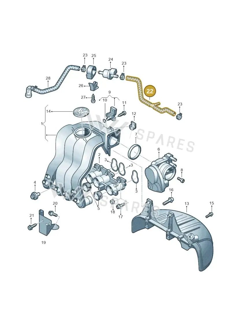 06G133366 — Volkswagen Caddy Maxi Kombi (2010-2015) diagram 477133350, position 22