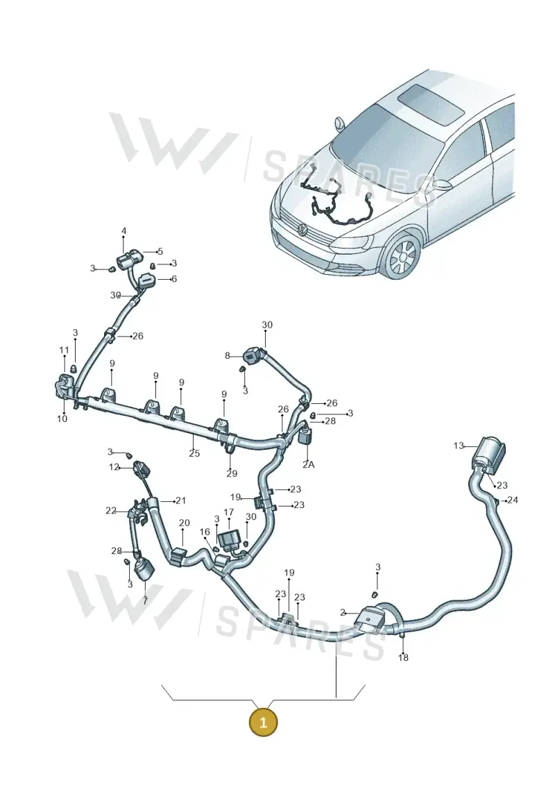 06G971627D — Volkswagen Jetta (2014-2017) diagram 789971010, position 1