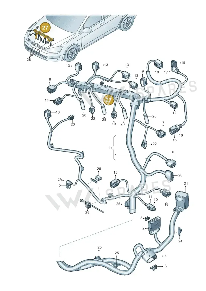 06G971824 — Volkswagen Jetta 2.0 (2015-2015) diagram 746971100, position 27