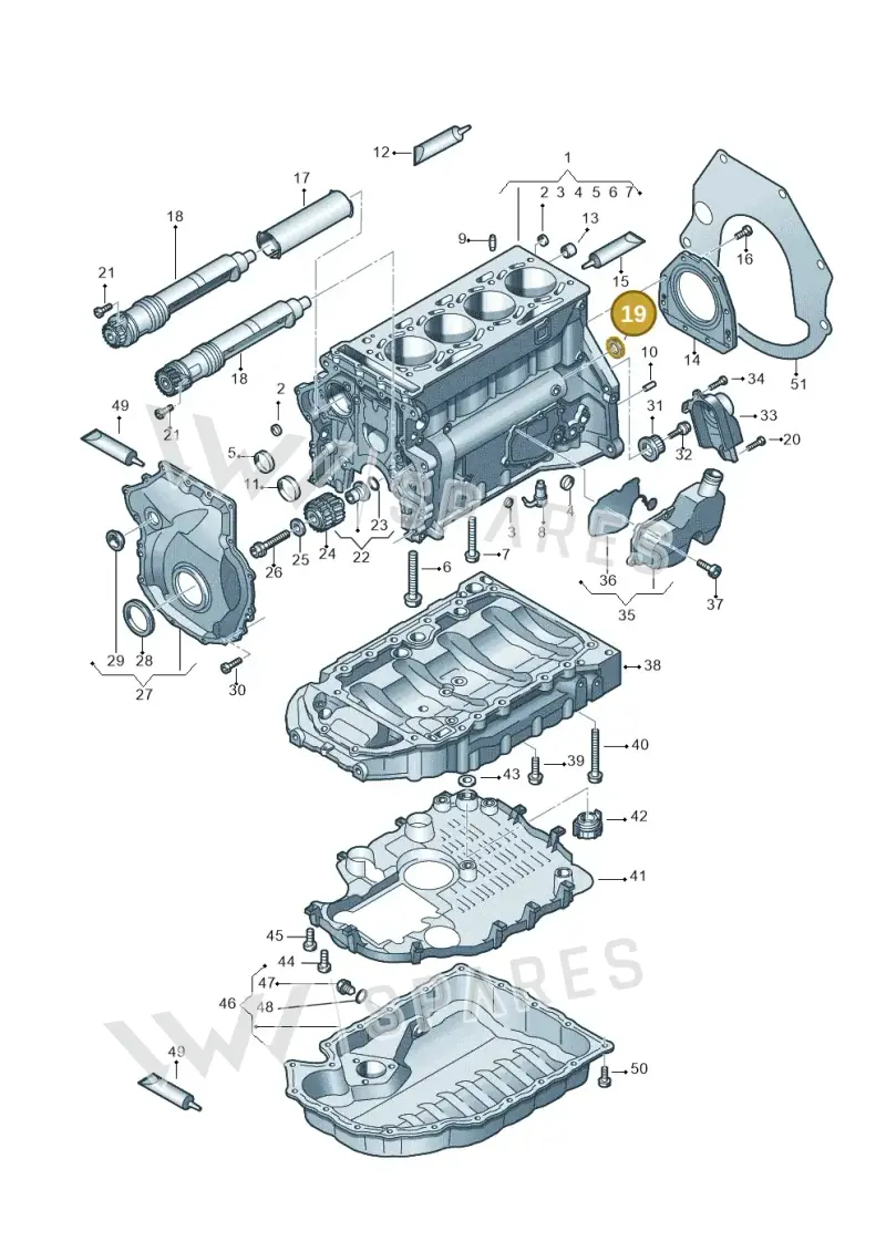 06H103085J — Volkswagen Amarok twin cab (2016-2022) diagram 894103100, position 19