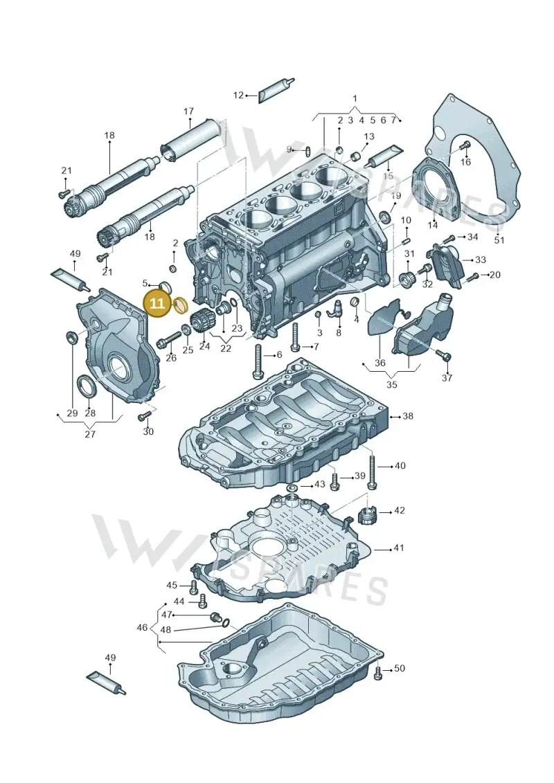 06H103113 — Volkswagen Amarok twin cab (2016-2022) diagram 894103100, position 11