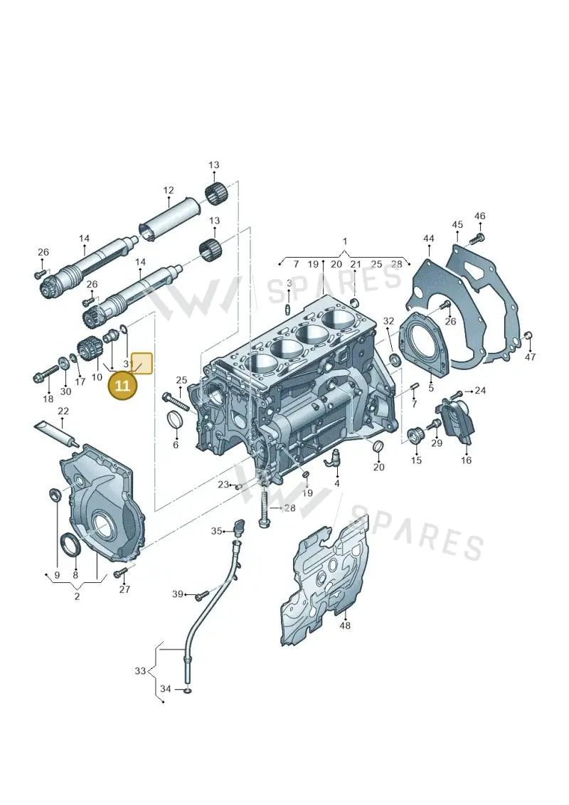 06H103559B — Volkswagen Passat estate (2023-) diagram 5h0103012, position 11