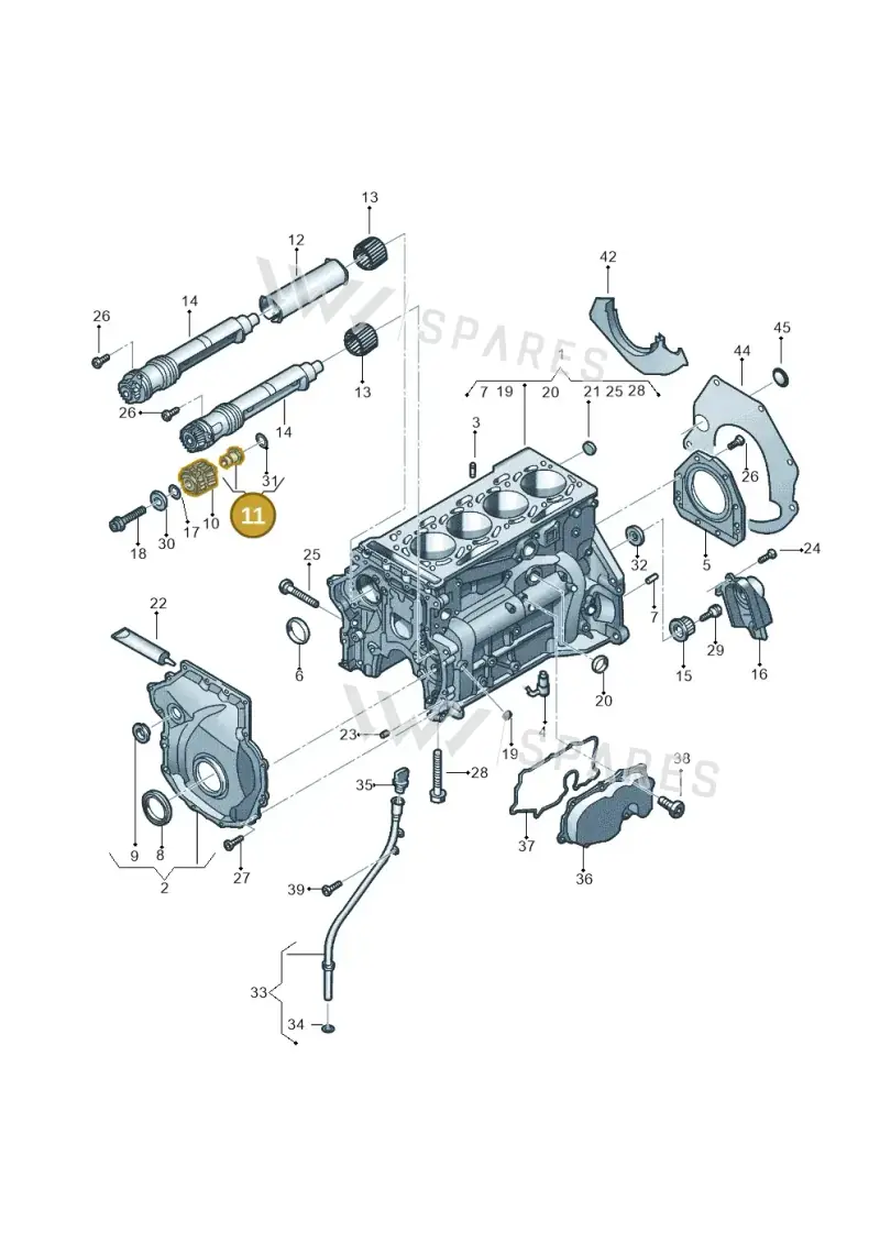 06H103559C — Volkswagen Golf 1.4 BlueMotion (2014-2017) diagram 789103070, position 11