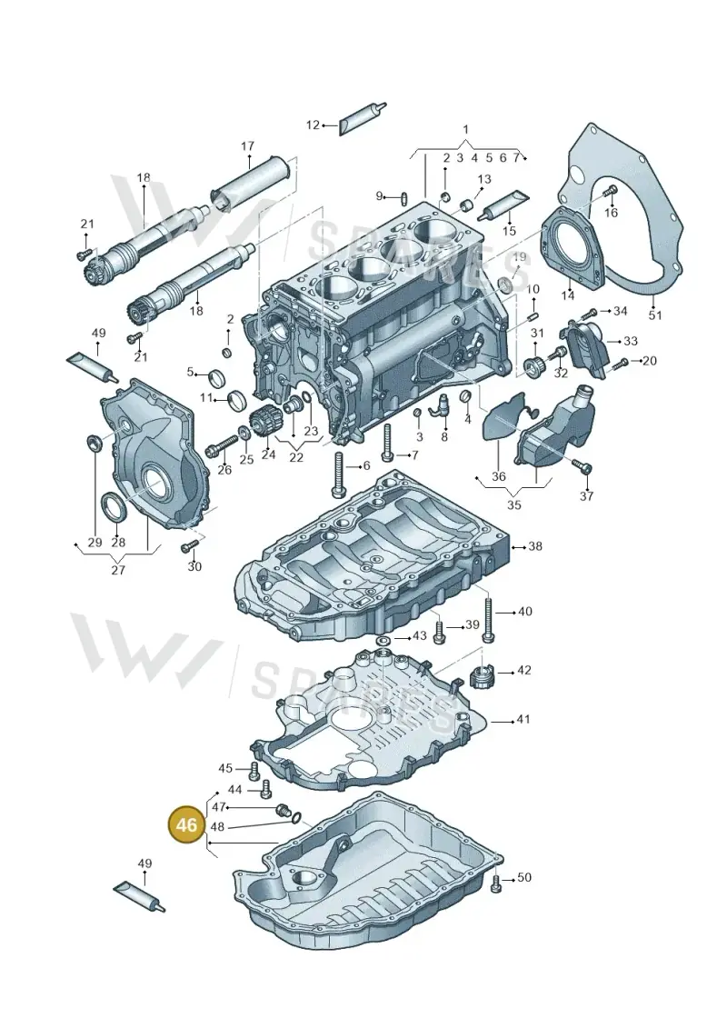 06H103600AC — Volkswagen Amarok twin cab (2016-2022) diagram 894103100, position 46