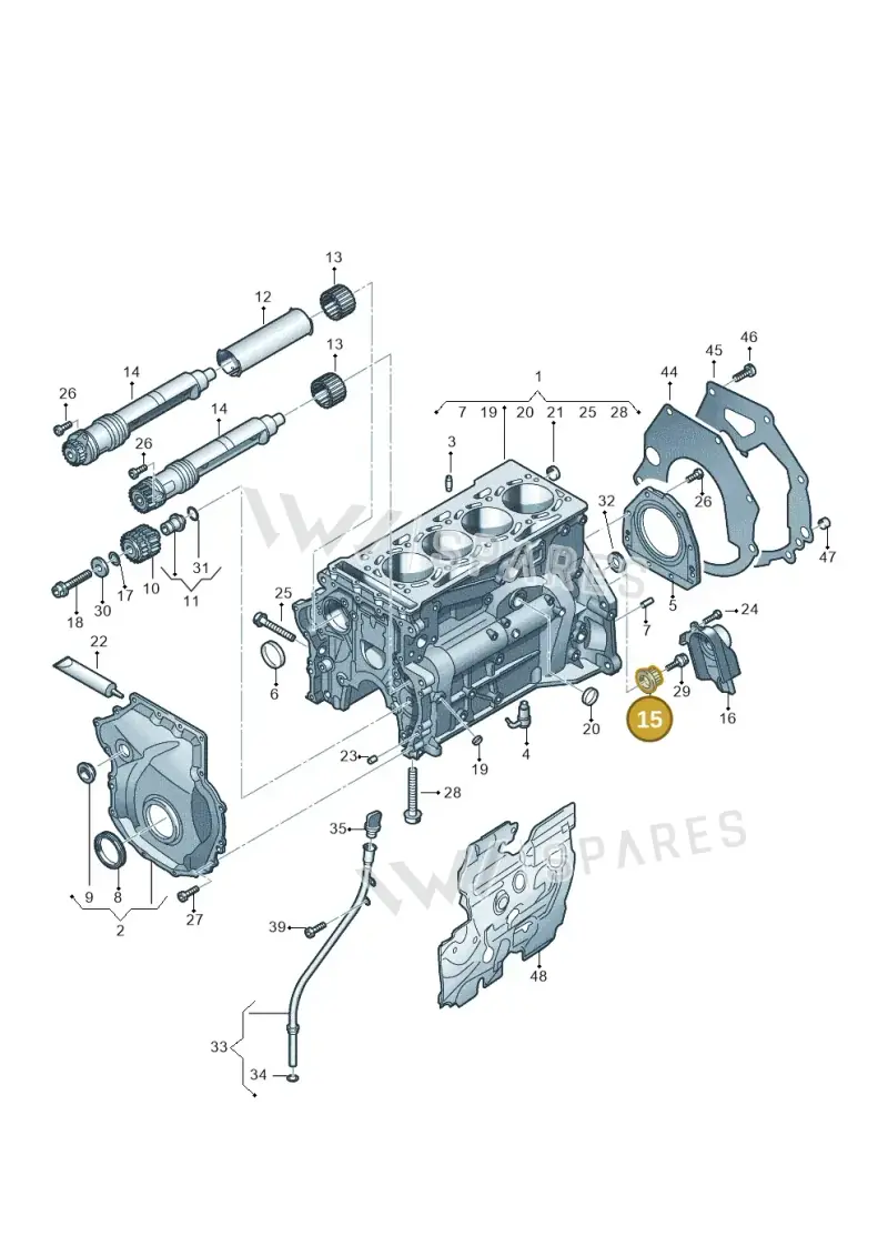 06H103731G — Volkswagen Passat estate (2023-) diagram 5h0103012, position 15