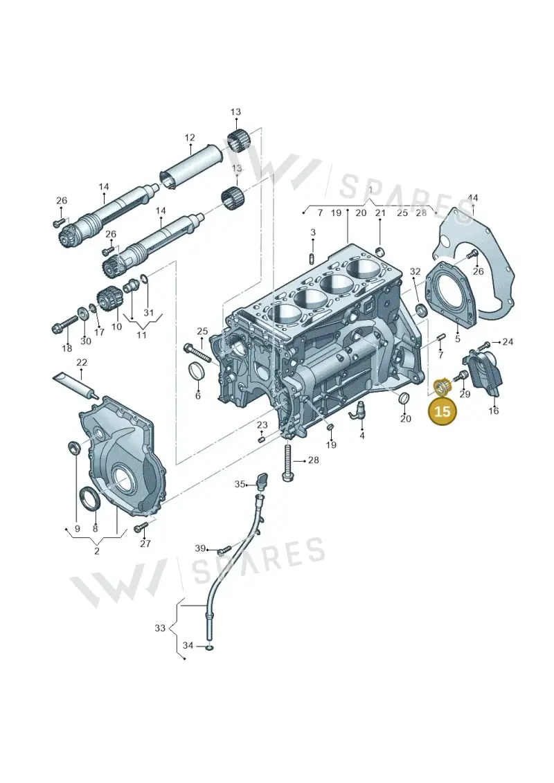 06H103731G — Volkswagen Tiguan 2.0 (2023-) diagram 746103100, position 15