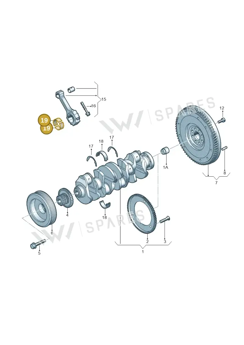 06H105701RGLB — Volkswagen Amarok twin cab (2016-2022) diagram 894105100, position 19