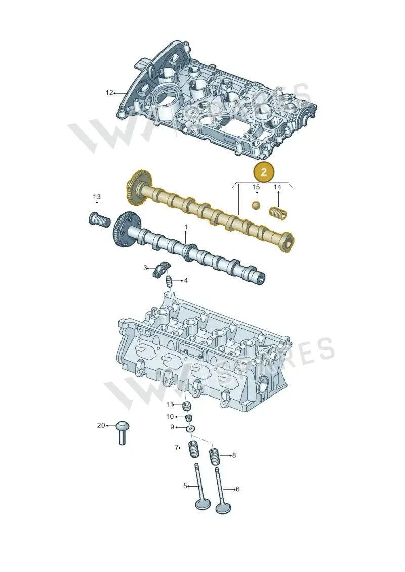 06H109022BC — Volkswagen Scirocco 2.0 (2014-2017) diagram 627109200, position 2