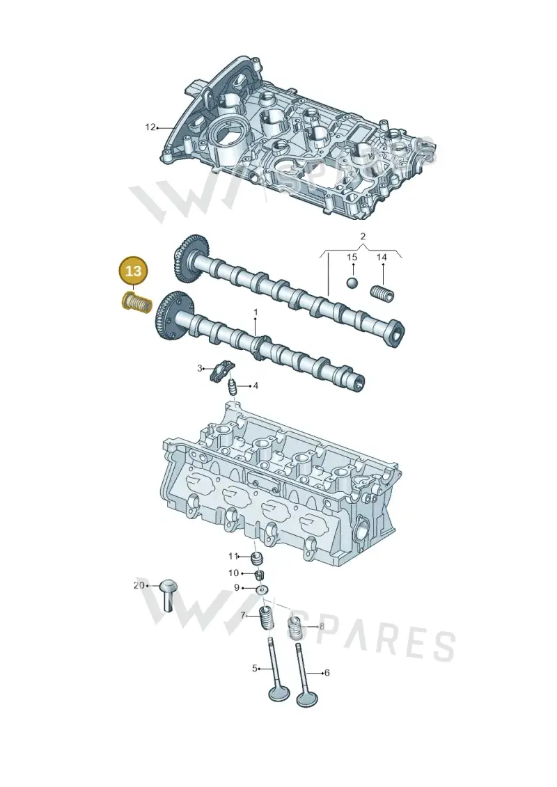 06H109257C — Volkswagen Amarok twin cab (2016-2022) diagram 627109200, position 13