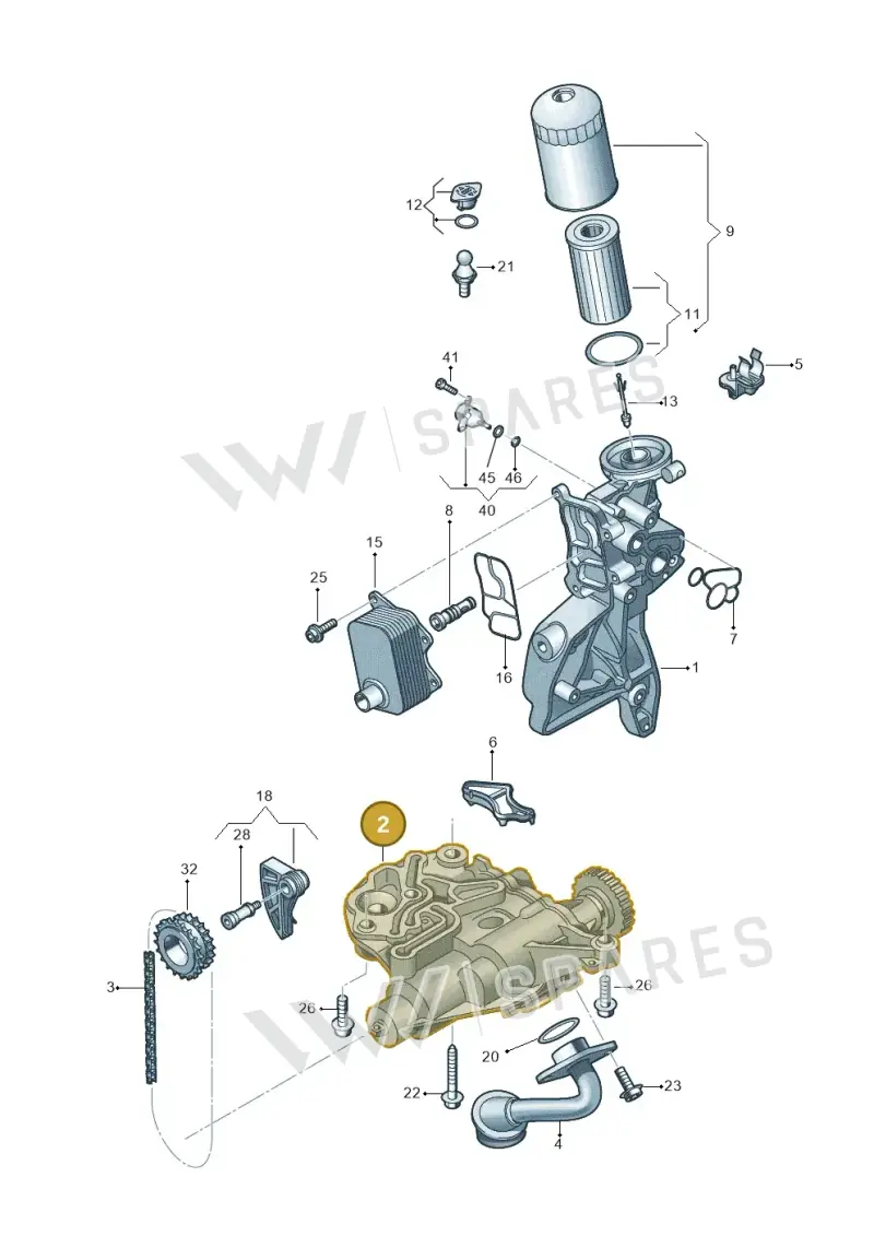 06H115105FT — Volkswagen Atlas Cross Sport (2019-2023) diagram 827115100, position 2