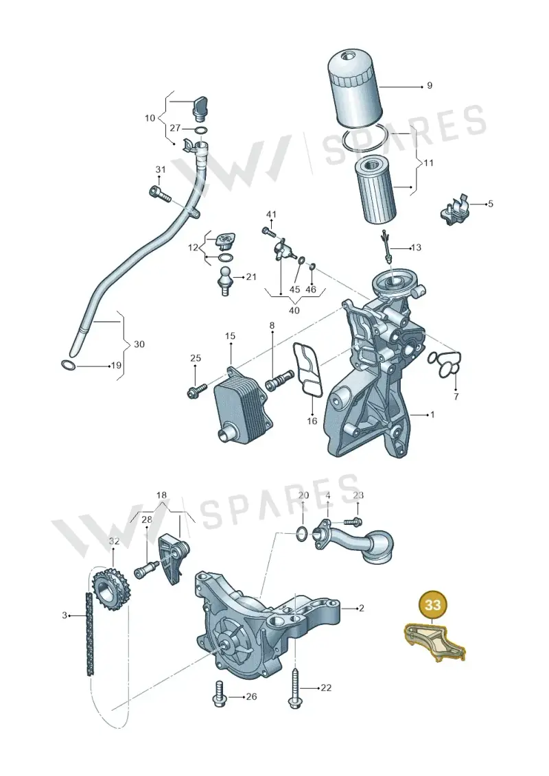 06H115175E — Volkswagen Golf 1.6 (2015-2019) diagram 867115300, position 33