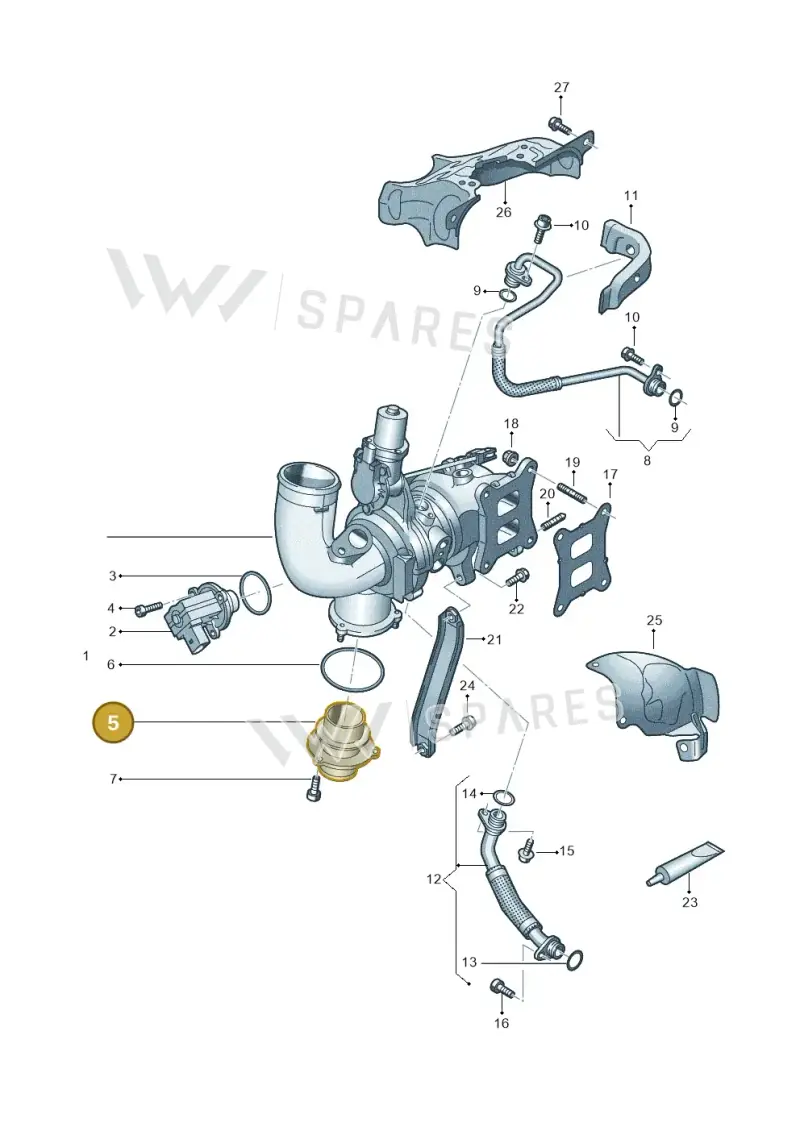 06H131111 — Volkswagen Touareg (2017-2023) diagram 439145220, position 5