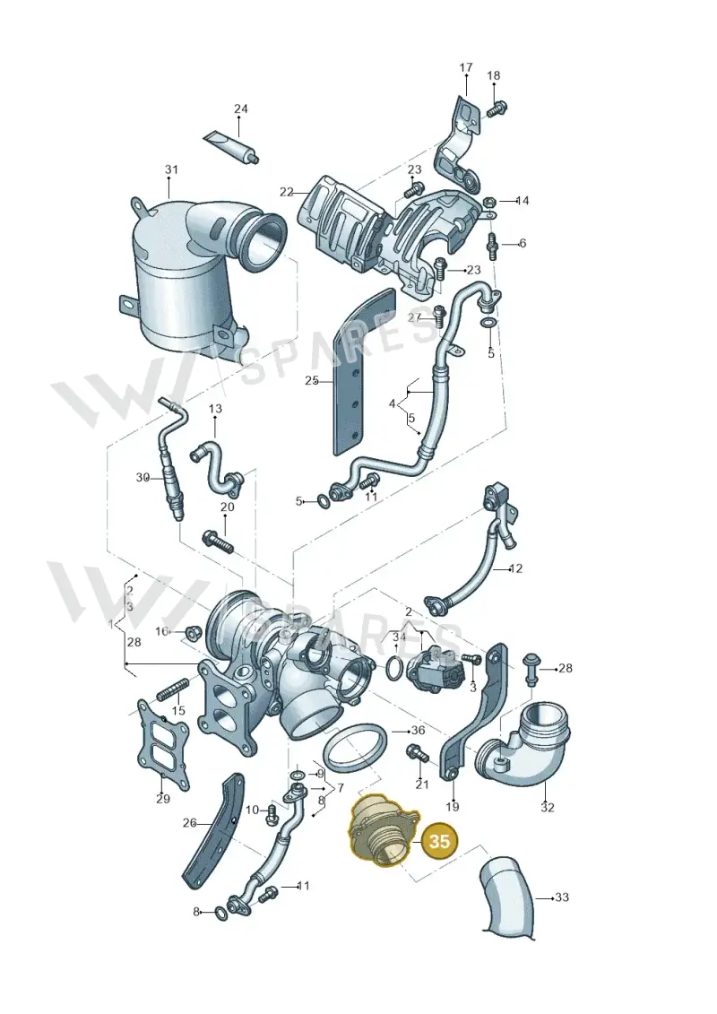 06H131111 — Volkswagen Golf 1.4 BlueMotion (2014-2017) diagram 496145520, position 35