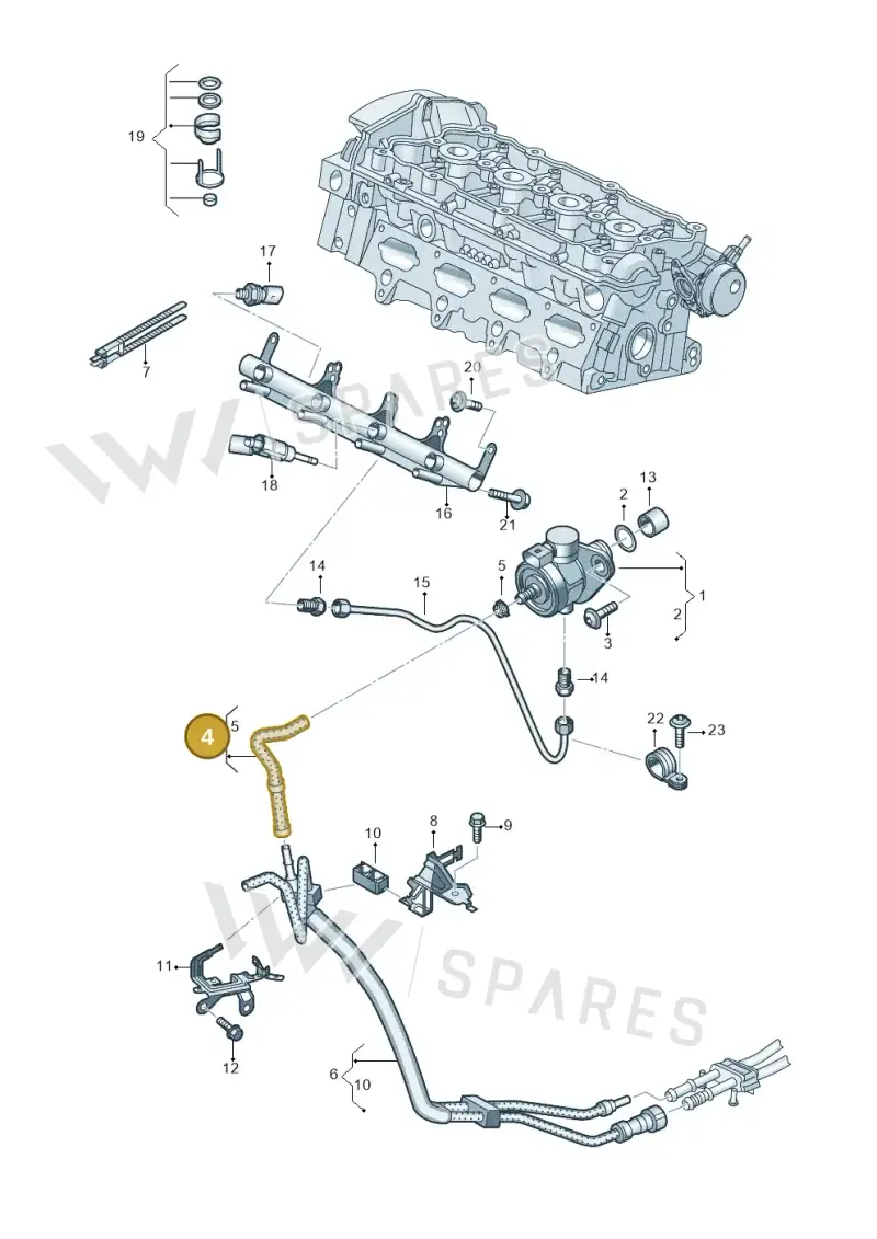 06H133986B — Volkswagen Amarok twin cab (2016-2022) diagram 683133600, position 4