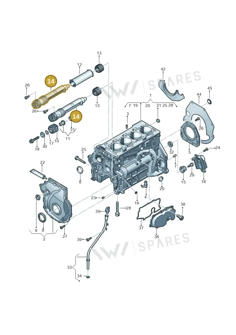 06H198205AD — Volkswagen Golf 1.4 BlueMotion (2014-2017) diagram 789103070, position 14