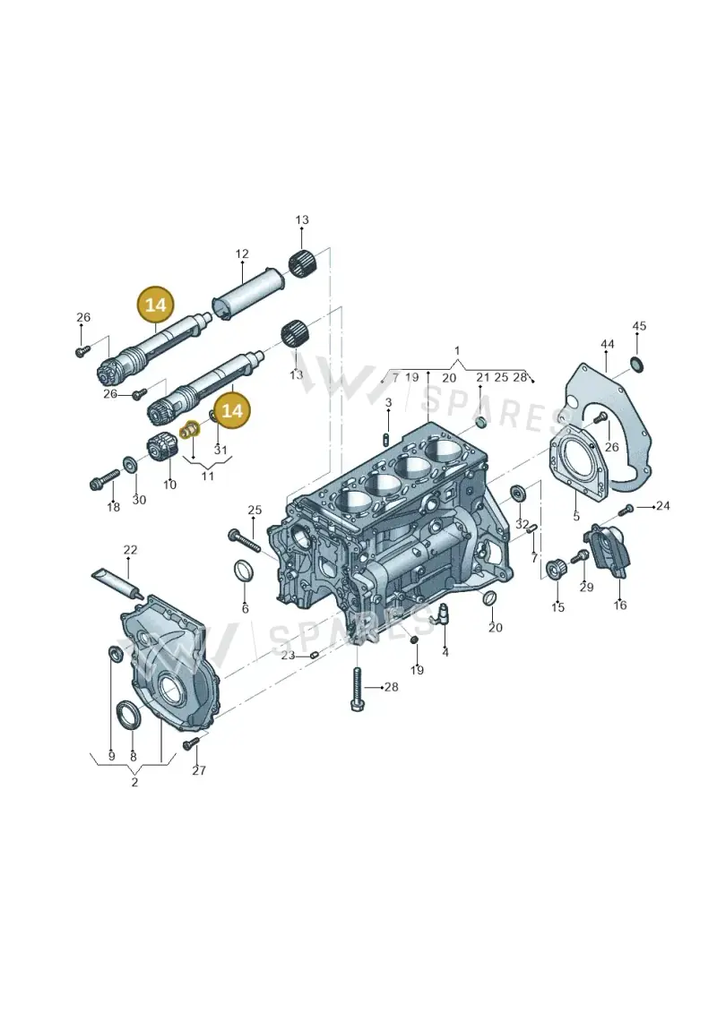 06H198205AR — Volkswagen Tiguan 2.0 4Motion (2017-2024) diagram 431103019, position 14
