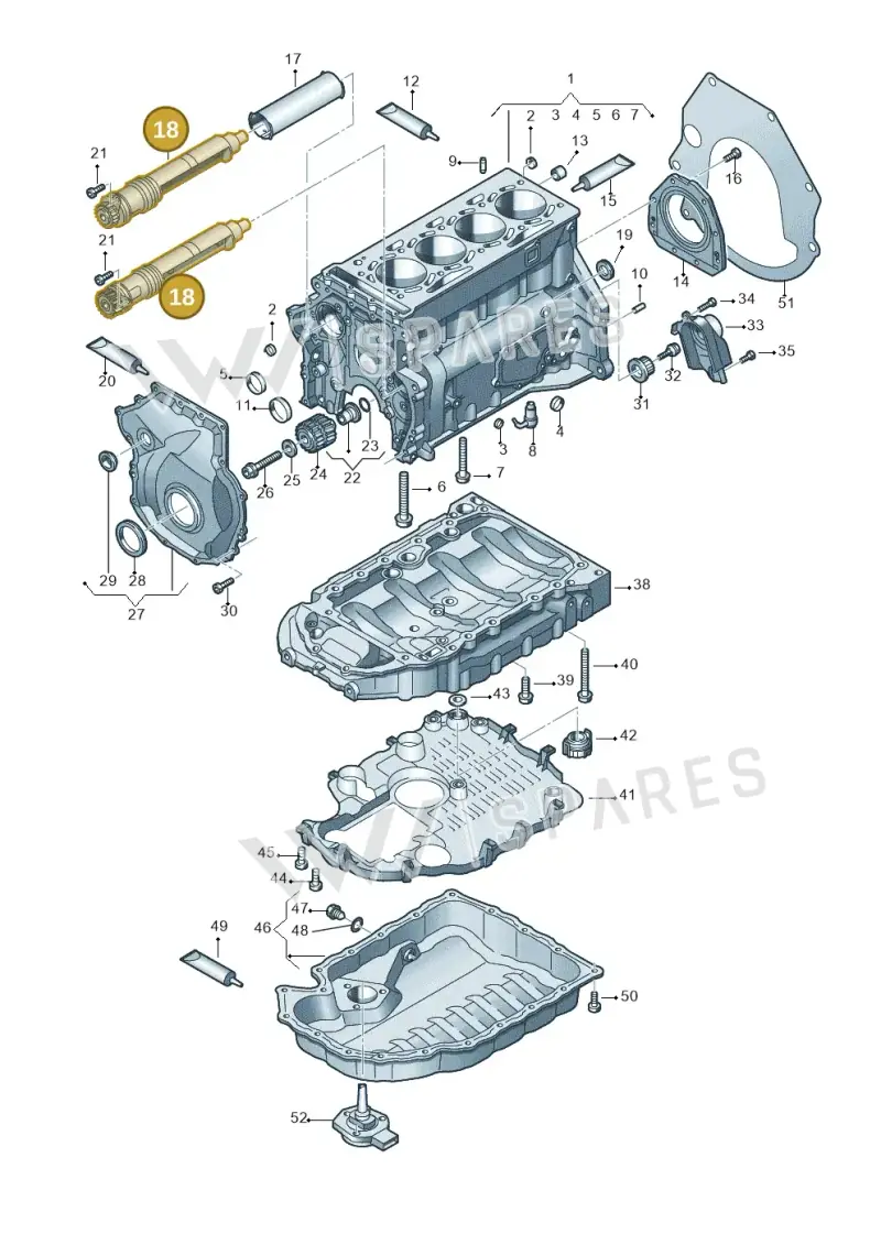 06H198205N — Volkswagen Caravelle (2015-2019) diagram 861103150, position 18