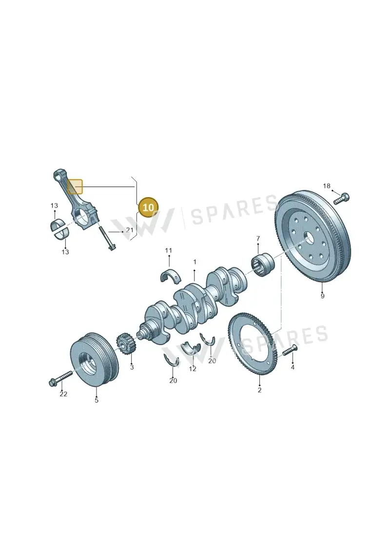06H198401D — Volkswagen T-Roc BlueMotion (2017-2024) diagram 746105150, position 10