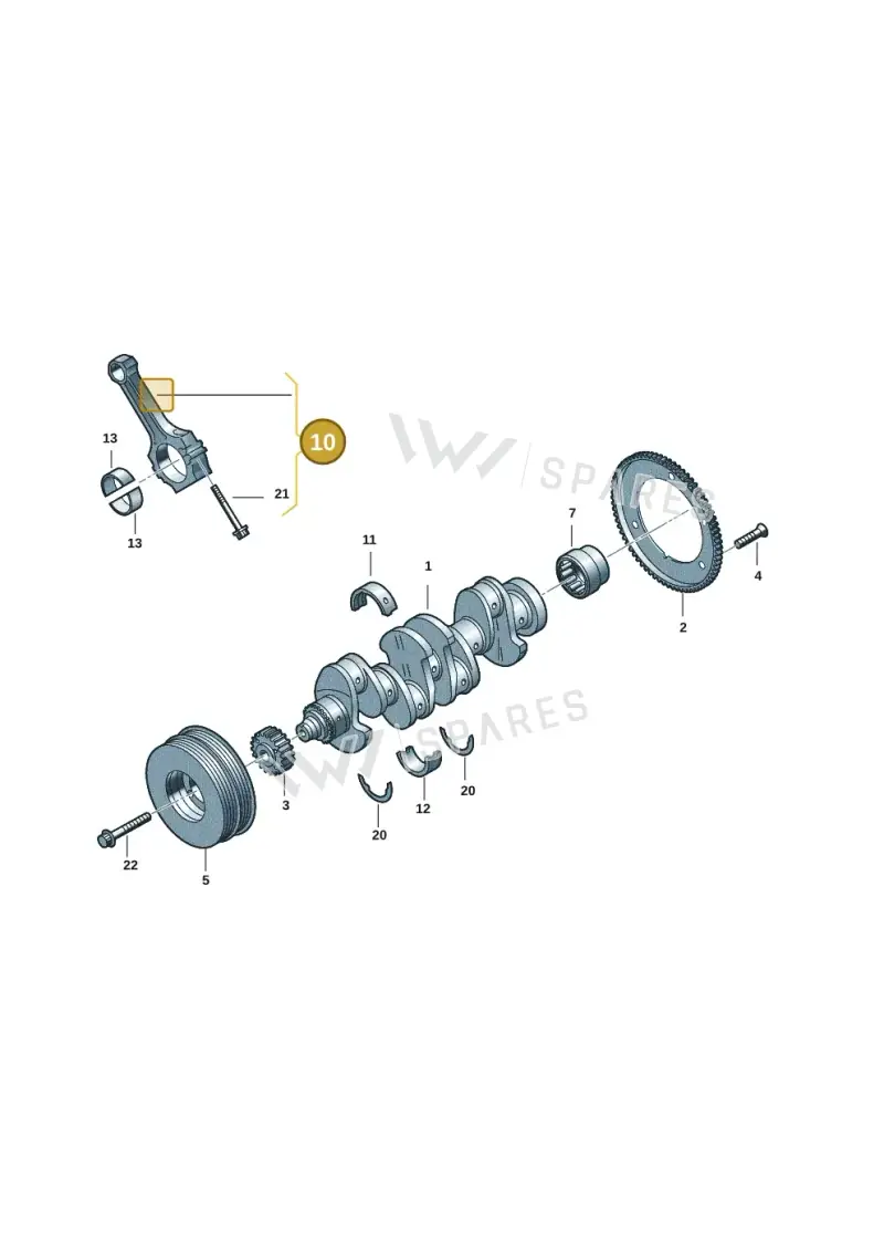06H198401F — Volkswagen Golf 2.0 BlueMotion (2019-2024) diagram 5h0105030, position 10