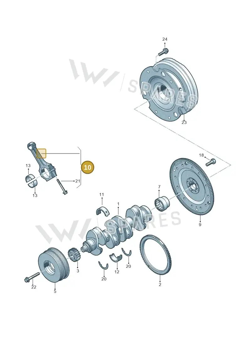 06H198401H — Audi A5 Limousine (2024-2025) diagram 849105100, position 10