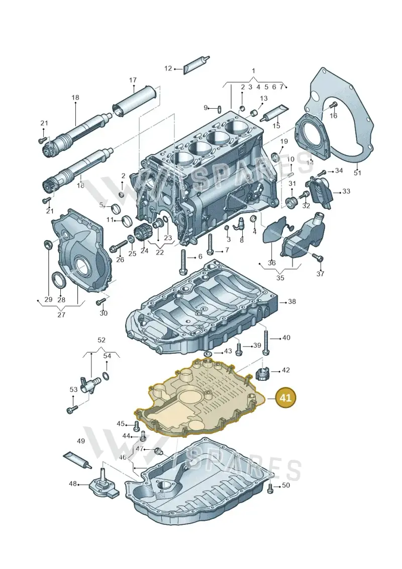 06J103138F — Volkswagen Tiguan 4Motion (2011-2018) diagram 737103150, position 41