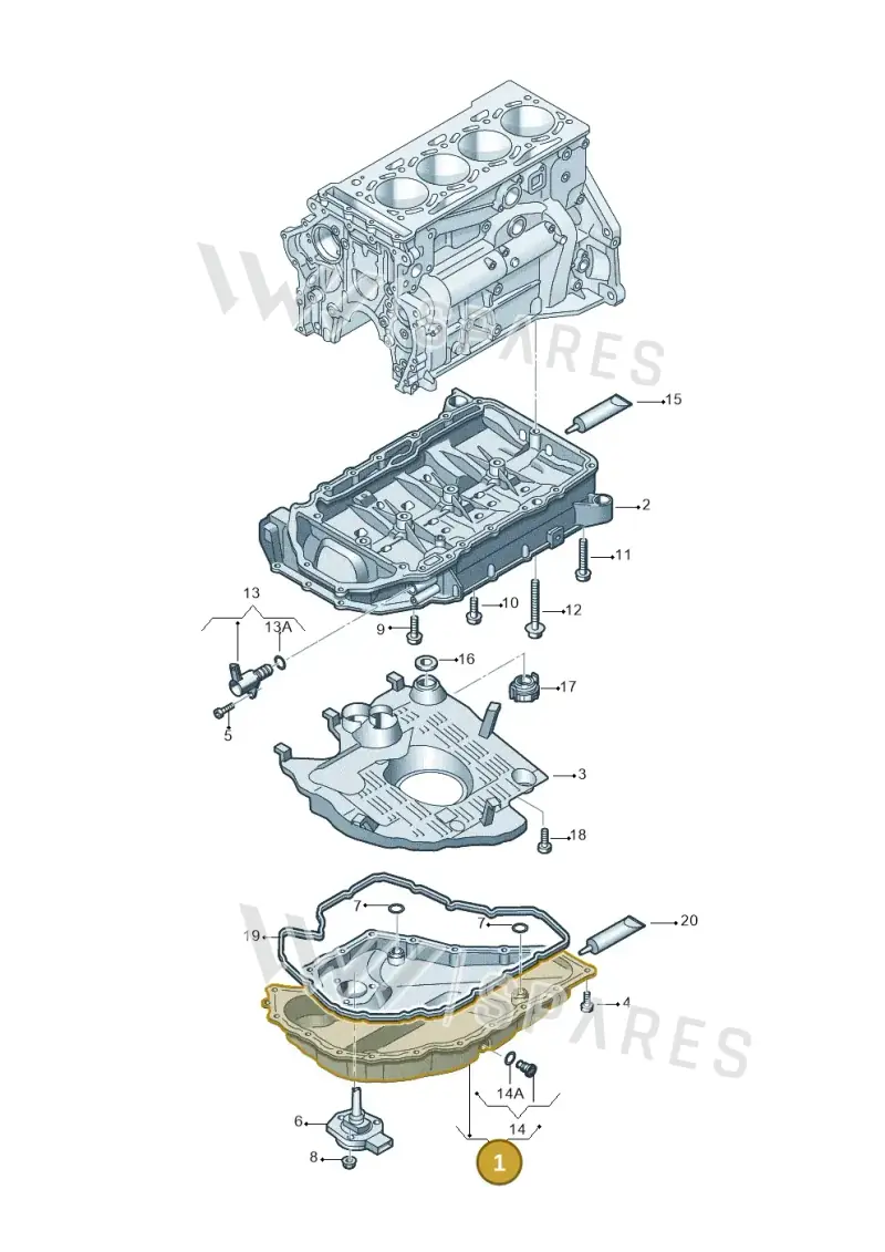 06J103600AF — Volkswagen Arteon (2017-2023) diagram 724103060, position 1