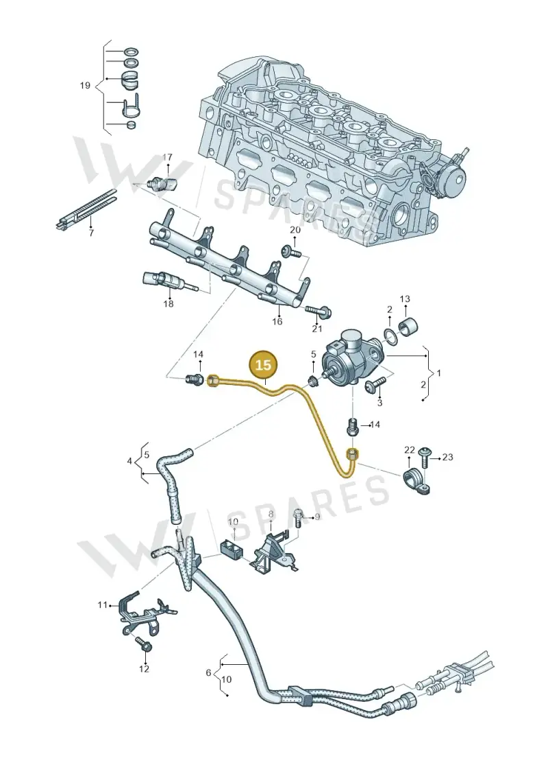 06J127501AB — Volkswagen Amarok twin cab (2016-2022) diagram 683133600, position 15