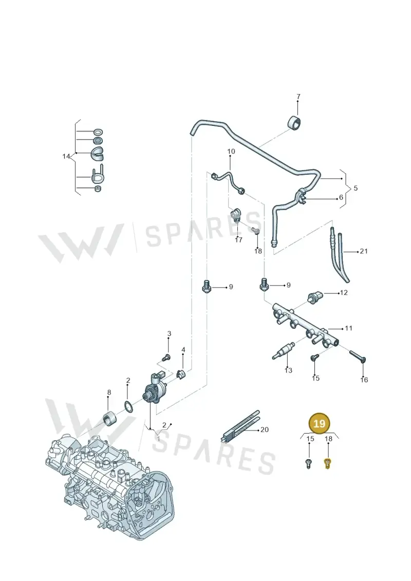 06J198212A — Volkswagen Beetle (2016-2019) diagram 789133250, position 19