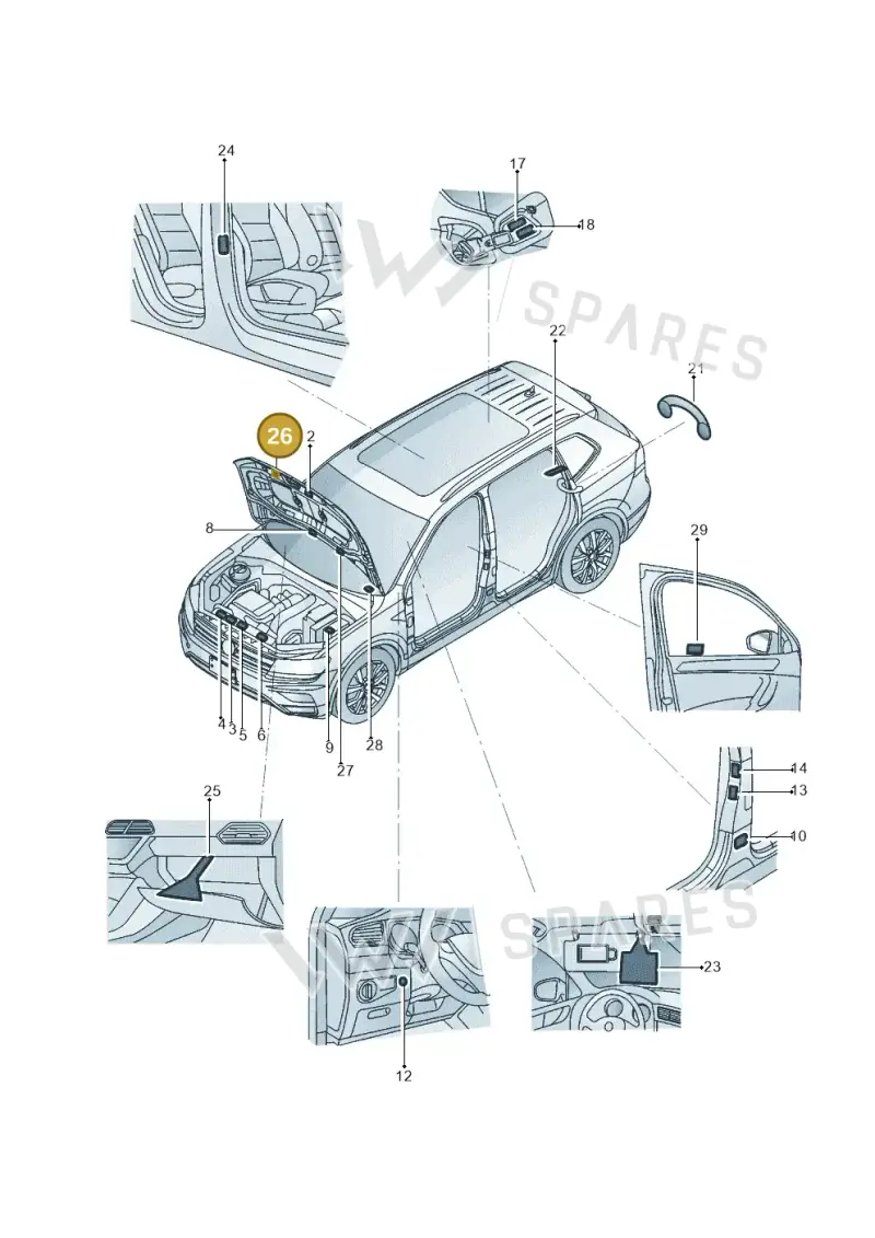 06K010005BJ — Volkswagen Tiguan 2.0 4Motion (2017-2024) diagram 833010000, position 26