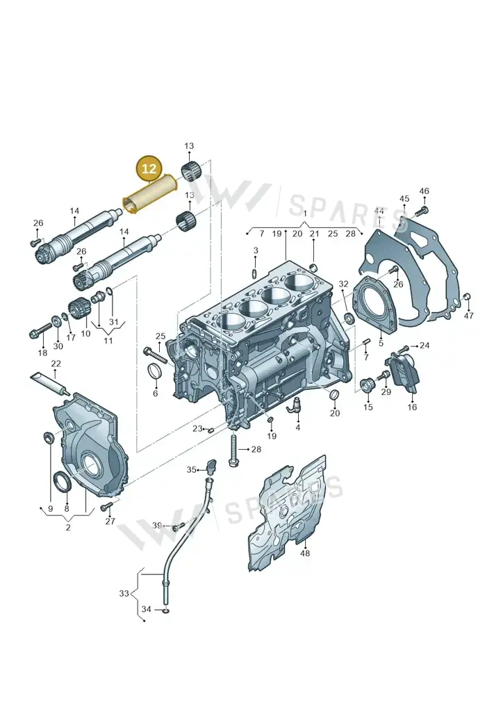 06K103199L — Volkswagen Passat estate (2023-) diagram 5h0103012, position 12