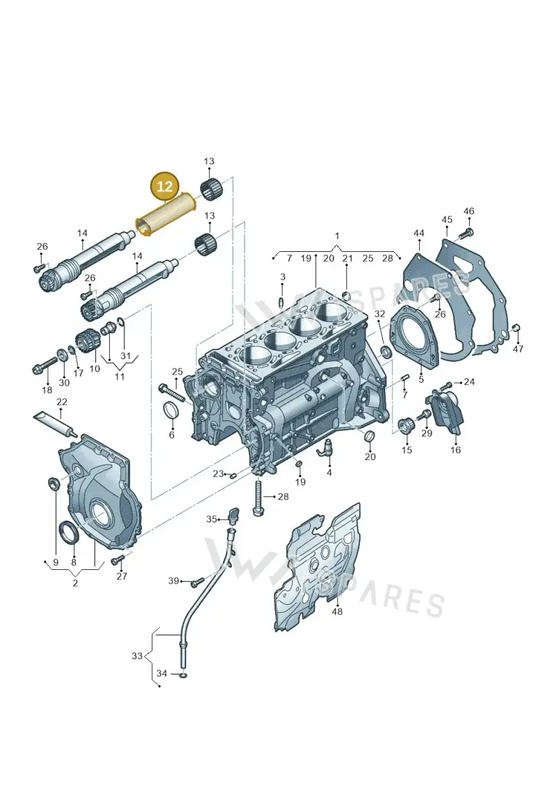 06K103199T — Volkswagen Passat estate (2023-) diagram 5h0103012, position 12