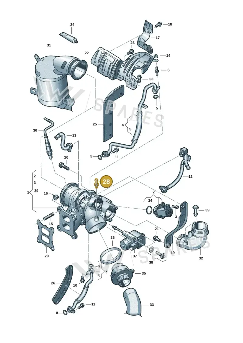 06K103230A — Audi Q3 (2018-2025) diagram 890145642, position 28