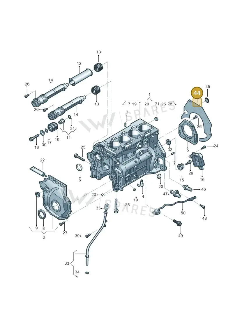 06K103551H — Volkswagen Beetle (2016-2019) diagram 789103007, position 44