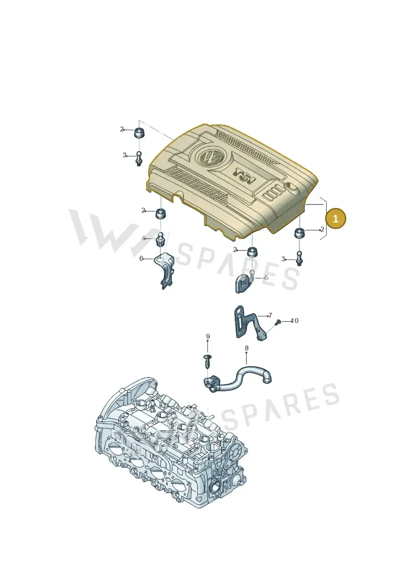 06K103925DB — Volkswagen Tiguan 2.0 4Motion (2017-2024) diagram 781103750, position 1