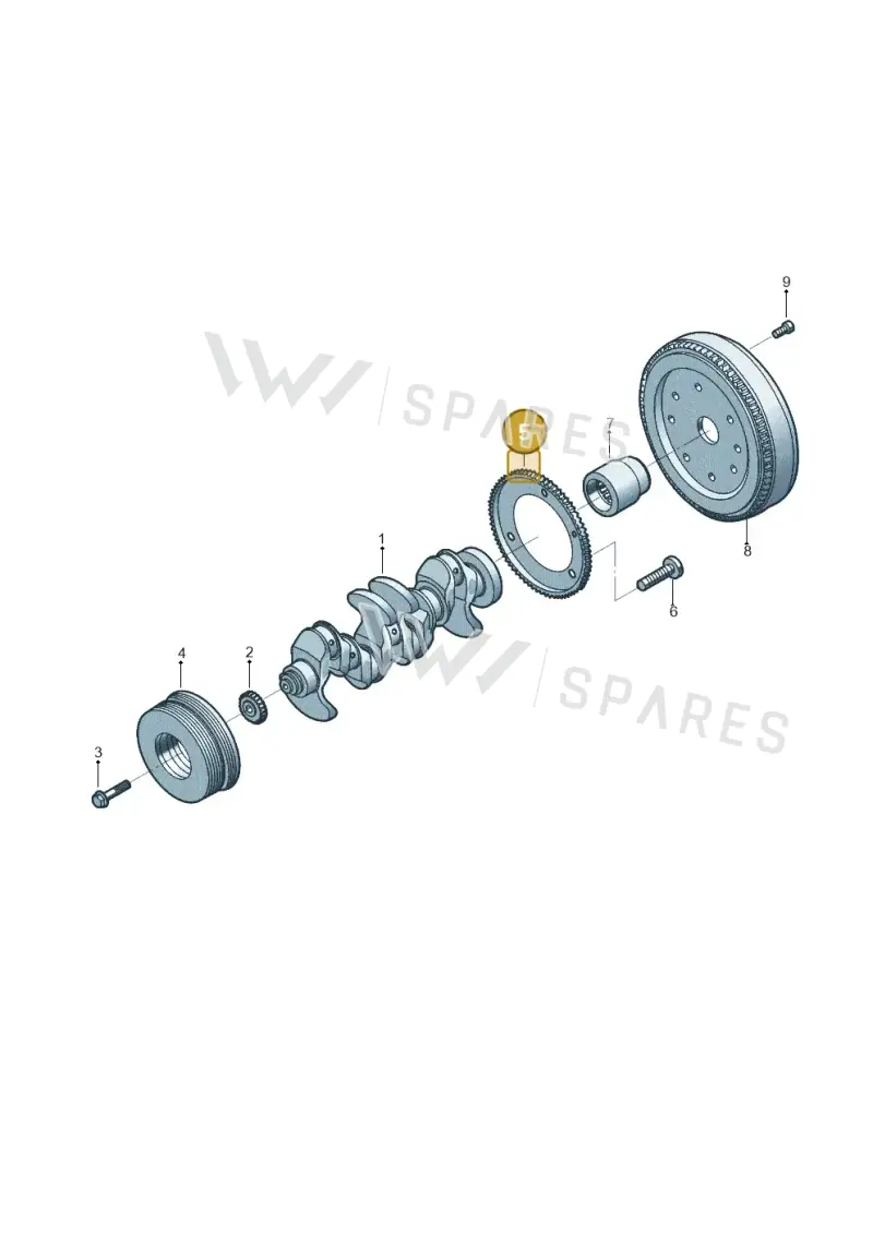 06K105189 — Volkswagen Tiguan 2.0 4Motion (2017-2024) diagram 431105932, position 5
