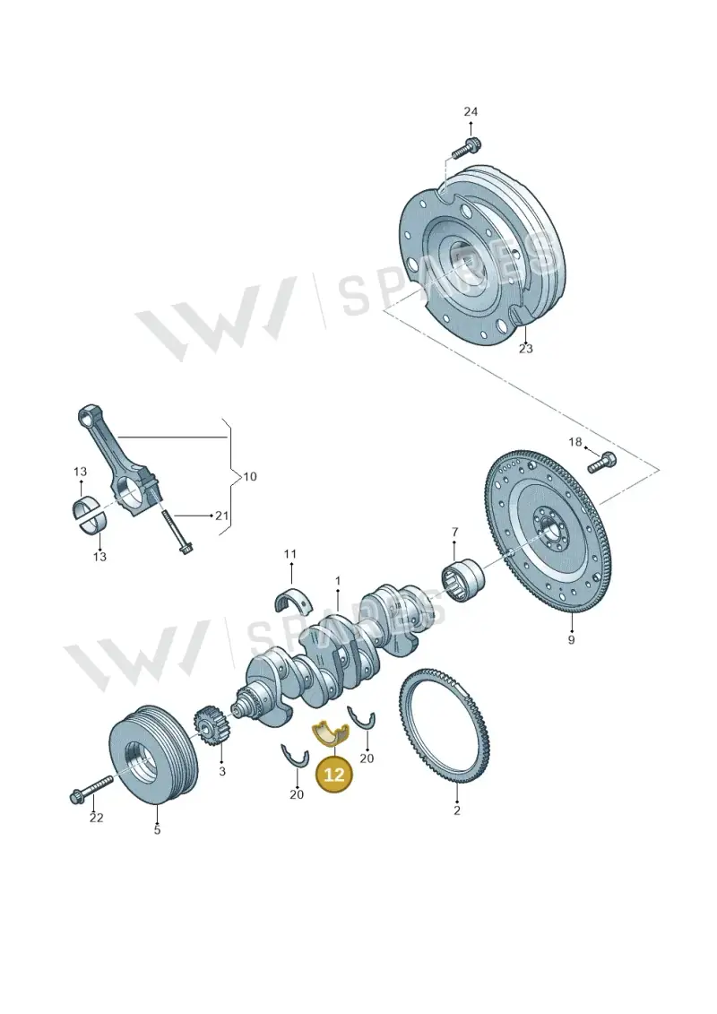 06K105591AFSWA — Audi A5 Limousine (2024-2025) diagram 849105100, position 12