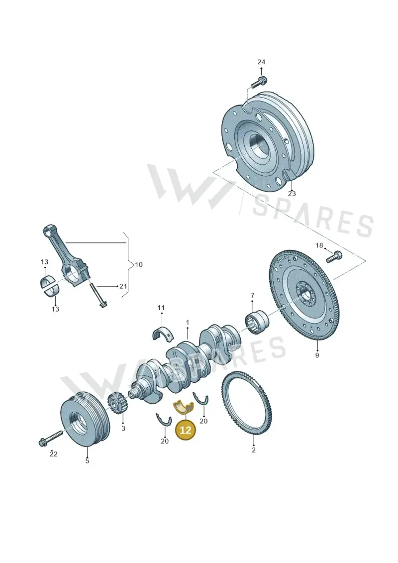06K105591AFWEI — Audi A5 Limousine (2024-2025) diagram 849105100, position 12