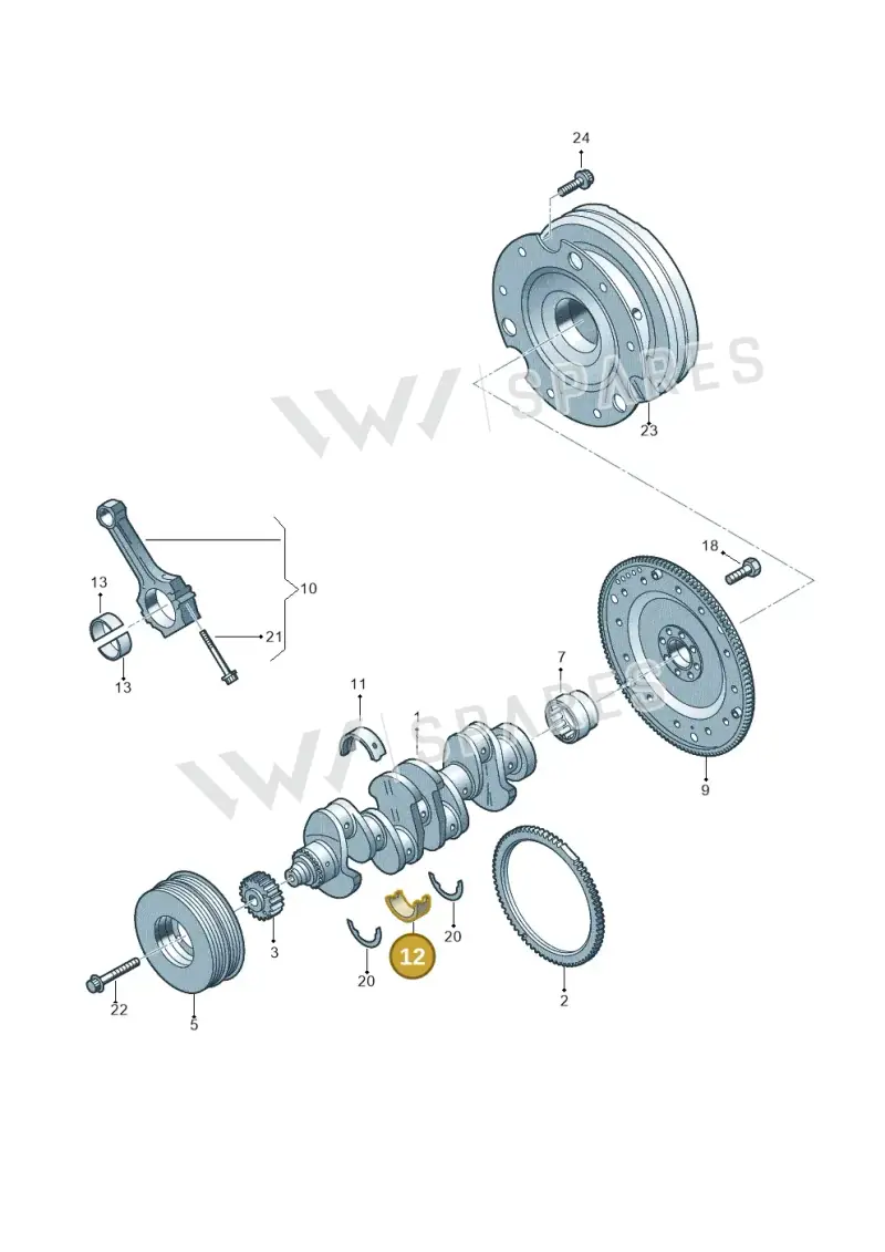 06K105591AF — Audi A5 Limousine (2024-2025) diagram 849105100, position 12