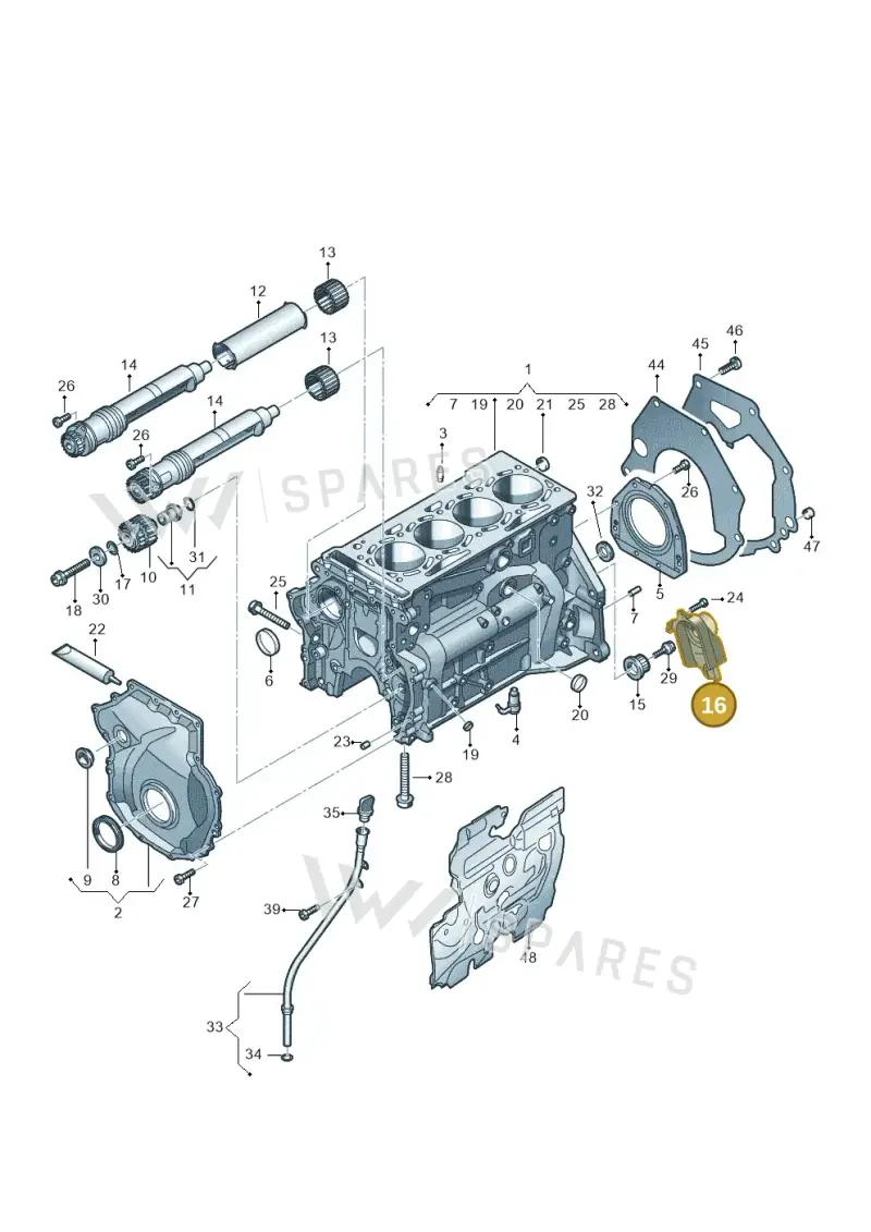 06K109121E — Volkswagen Passat estate (2023-) diagram 5h0103012, position 16