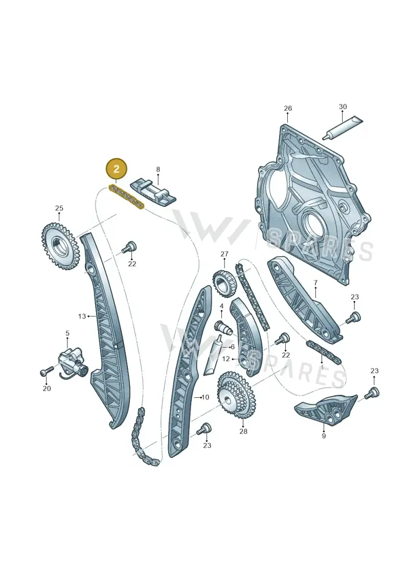 06K109158BJ — Volkswagen Beetle (2016-2019) diagram 412109590, position 2