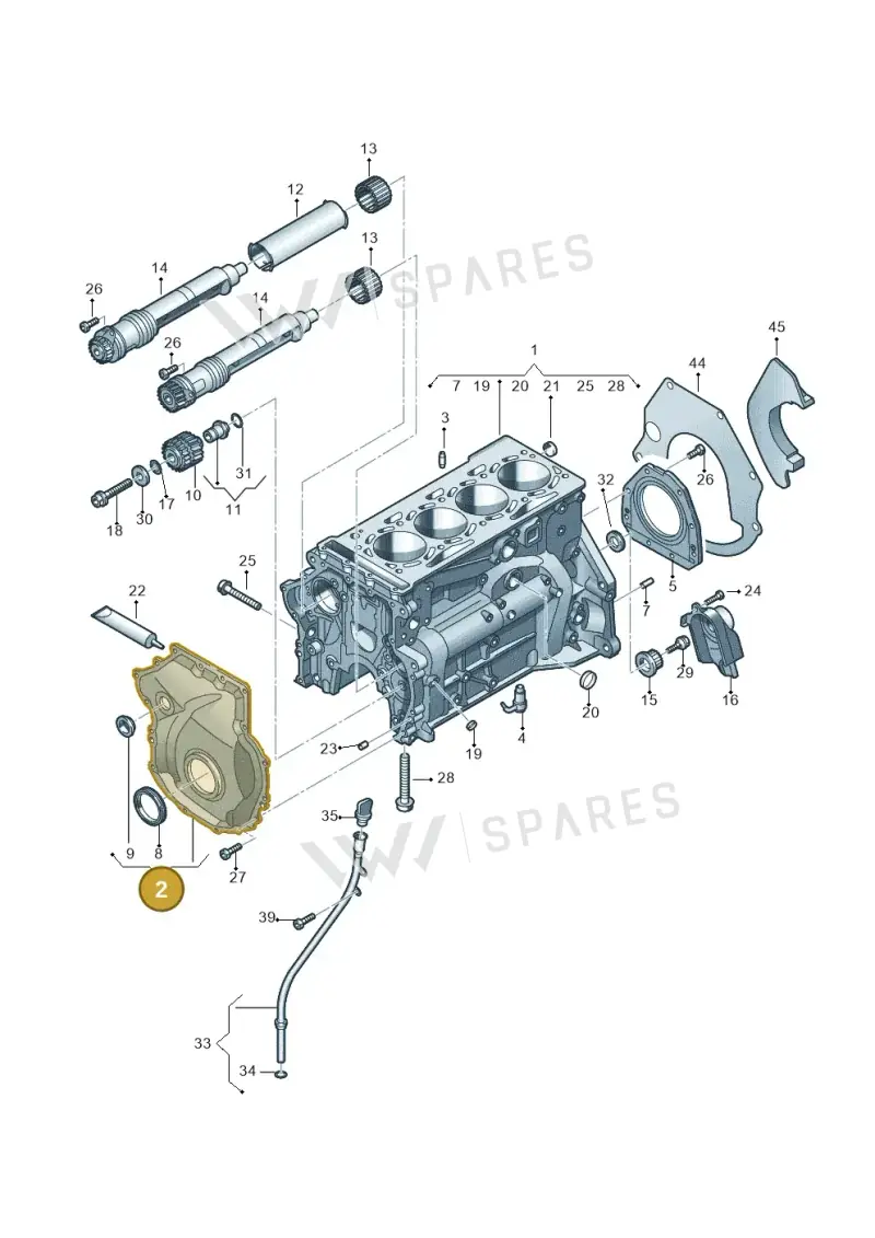 06K109210AF — Volkswagen Touareg (2017-2023) diagram 725103050, position 2