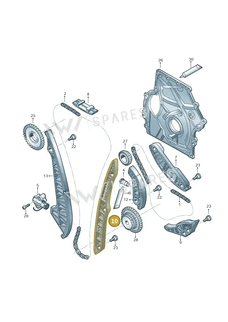 06K109469M — Volkswagen Touareg (2017-2023) diagram 412109590, position 10