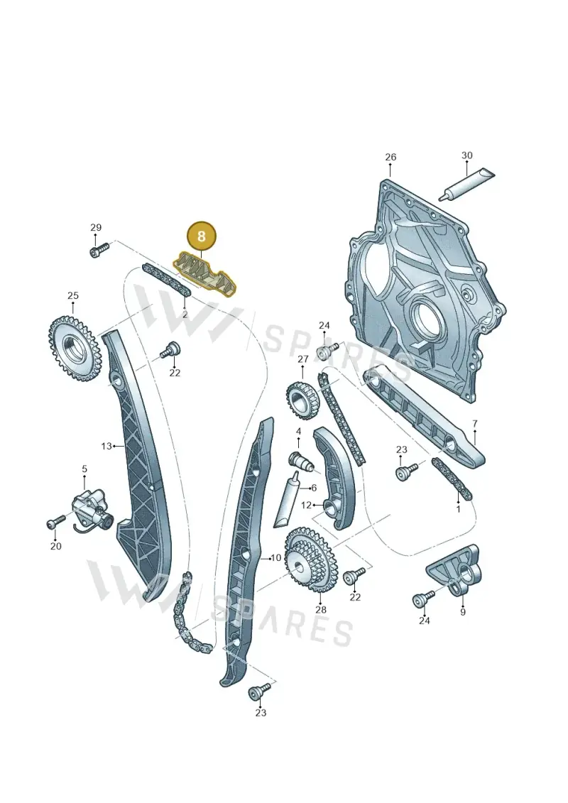 06K109469N — Volkswagen Passat estate (2023-) diagram 849109030, position 8