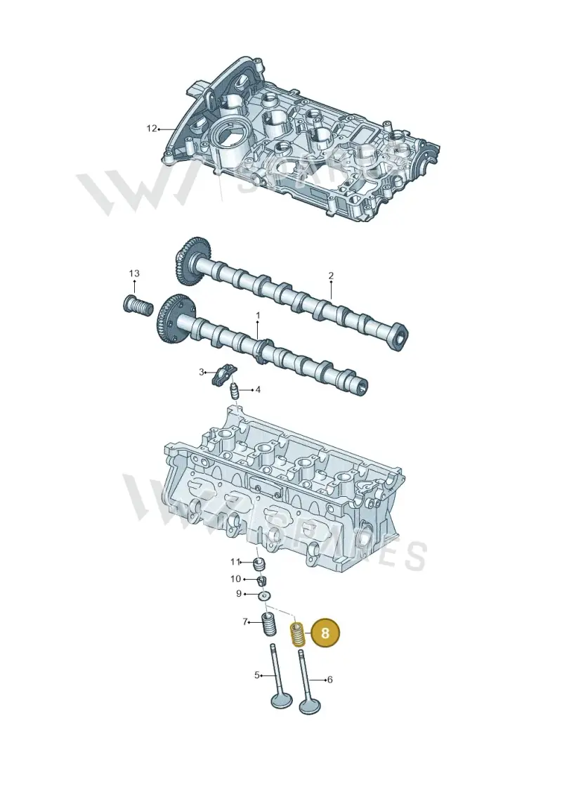06K109623B — Volkswagen Tiguan 2.0 4Motion (2017-2024) diagram 691109050, position 8