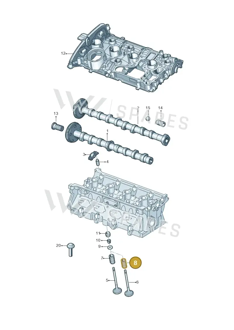 06K109623B — Volkswagen Atlas Cross Sport (2023-) diagram 849109090, position 8