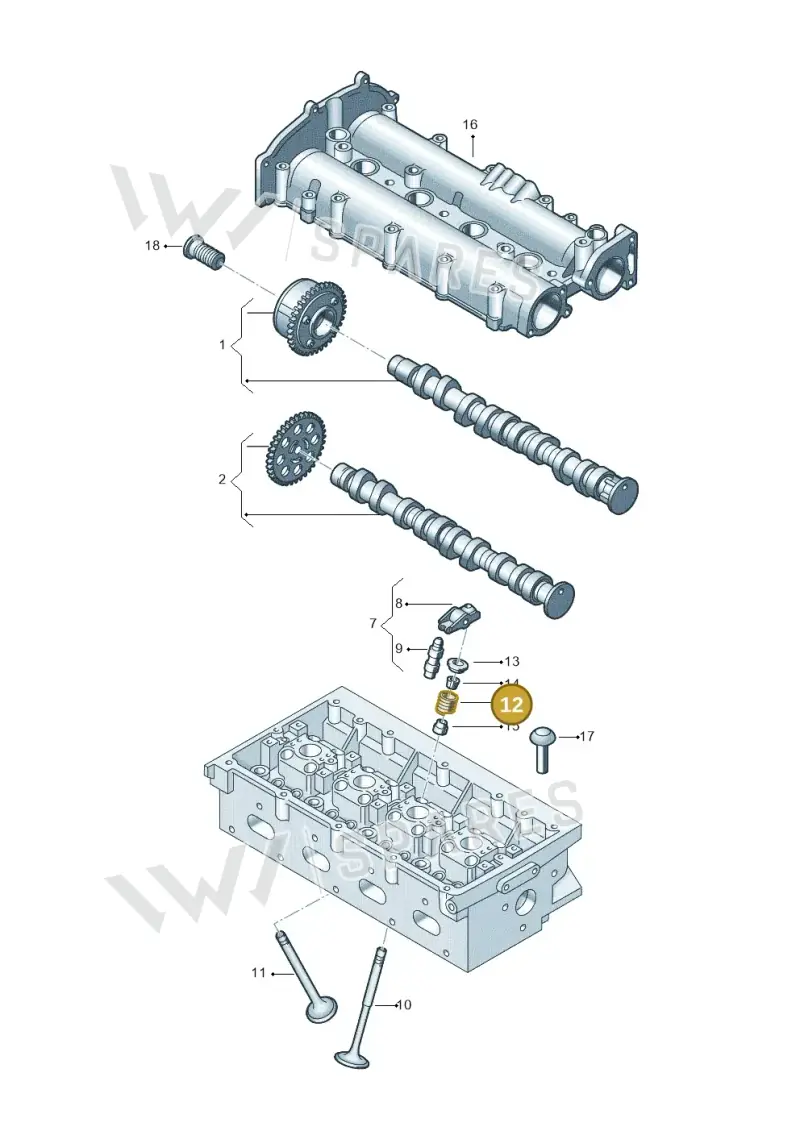 06K109623 — Volkswagen Tiguan 2.0 4Motion (2017-2024) diagram 798109030, position 12