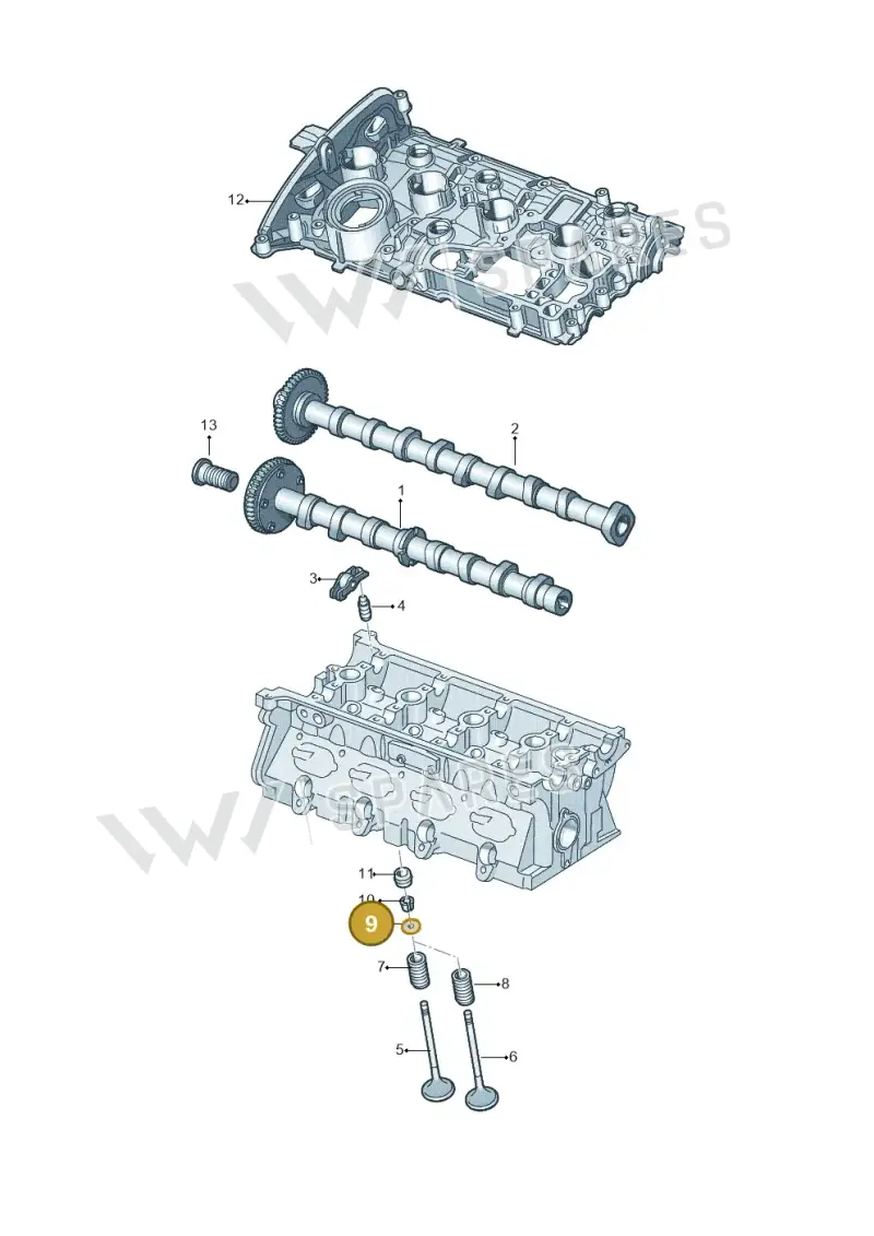 06K109641 — Volkswagen Tiguan 2.0 4Motion (2017-2024) diagram 691109050, position 9